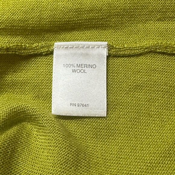 J.Jill Washable Merino Wool Sweater XS Petite Lime Green Classic Knitwear Luxe - Picture 6 of 11